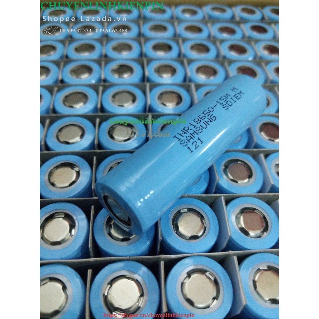 Cell pin 18650 samsung INR 15M 1500 mah xả 25A ( BL64_104 )