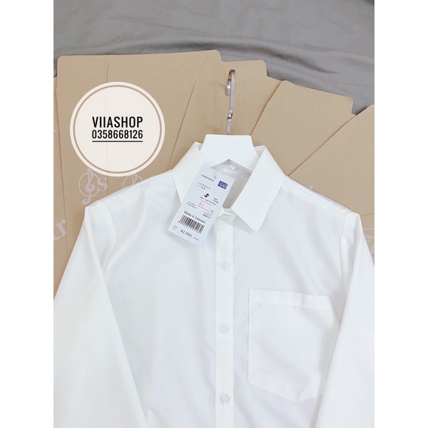 Sơ Mi Trắng Công Sở Dài Tay Túi Ngực