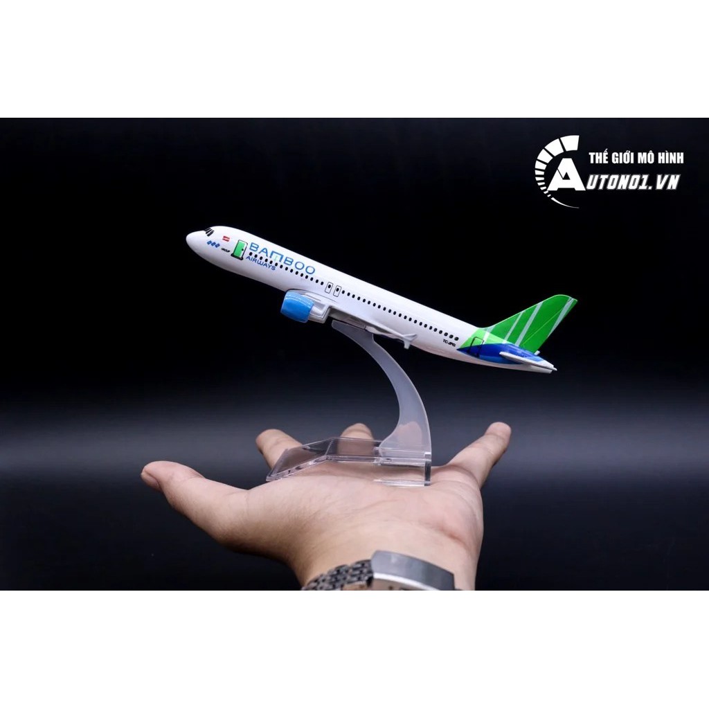 MÔ HÌNH MÁY BAY BAMBOO AIRWAYS 16CM EVERFLY 6774