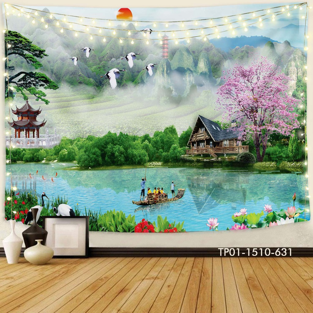 Tranh vải treo tường IN 3D  trang trí  PHÒNG NGỦ, decor DREAM, CÔ GÁI, CON MÈO, (TẶNG móc treo, miếng dán định vị)