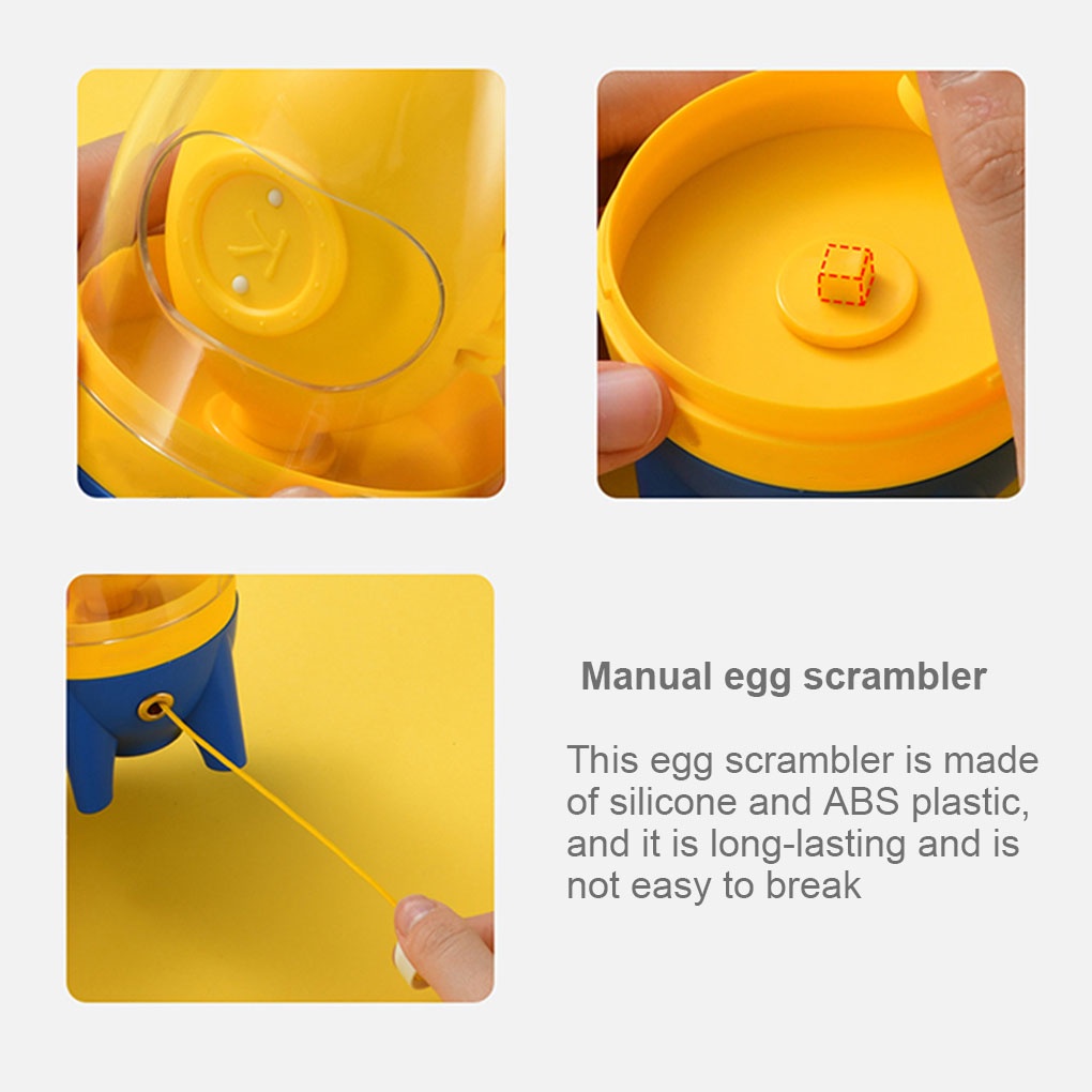 [Choosewho1] Egg Scrambler Egg White Yolk Manual Mixer Albumen Blender Kitchen ABS Plastic Cooking Tool