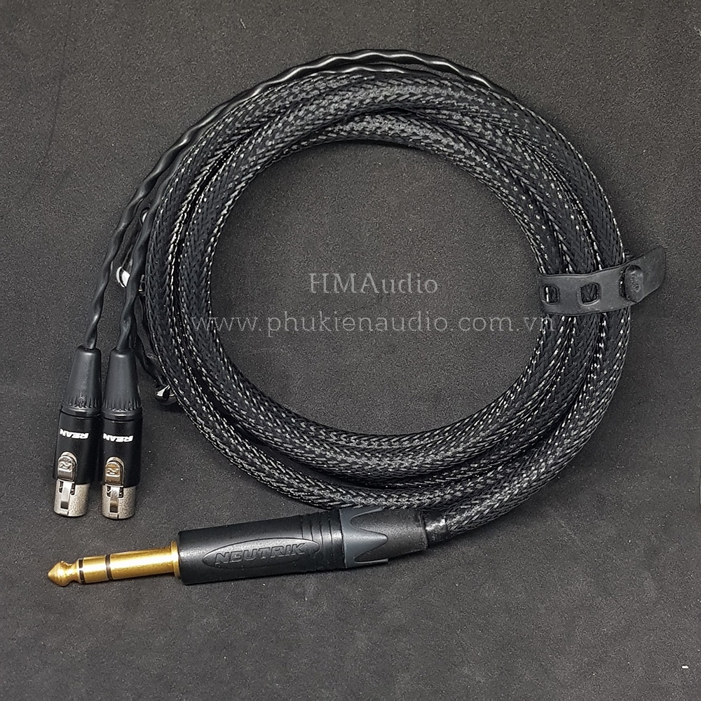 Dây tai nghe đồng OFC bọc chống nhiễu CANARE - Connector Audeze LCD1 LCD2 LCD3 LCD4