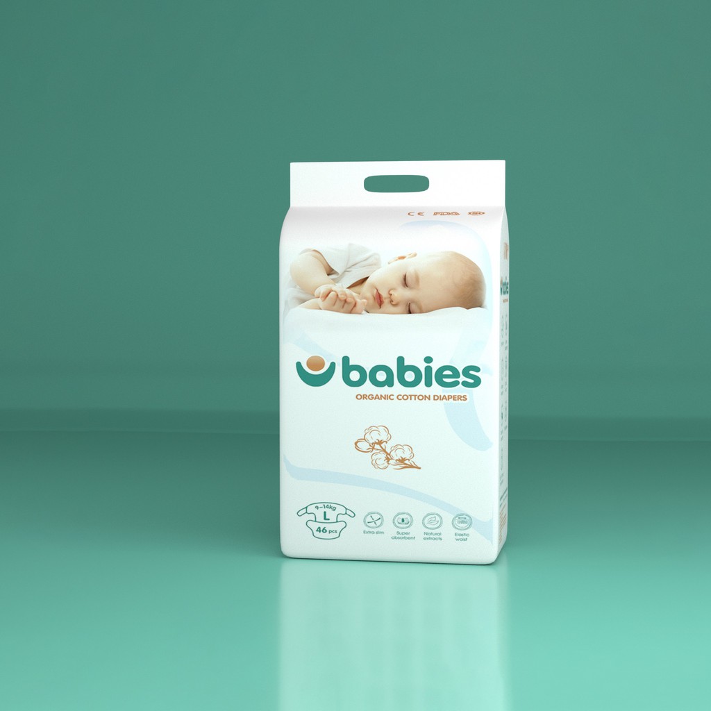 (Thanh lý giá rẻ) BỈM QUẦN/DÁN BABIES ORGANIC S66/M56/L46/M54/L50/XL46/XXL40