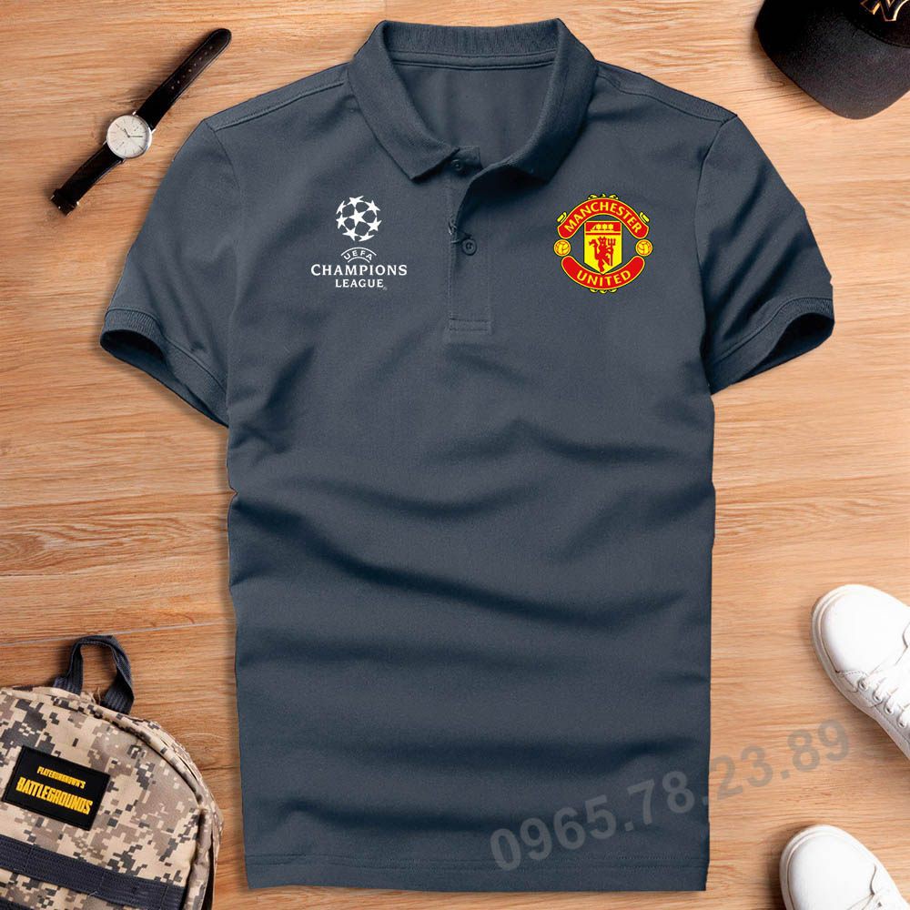 Áo Thun Polo cổ bẻ ngắn tay MU - C1 Manchester United Nam Nữ Cao Cấp, cotton mát ko bông xù, trẻ trung sang trọng GUCATI | BigBuy360 - bigbuy360.vn