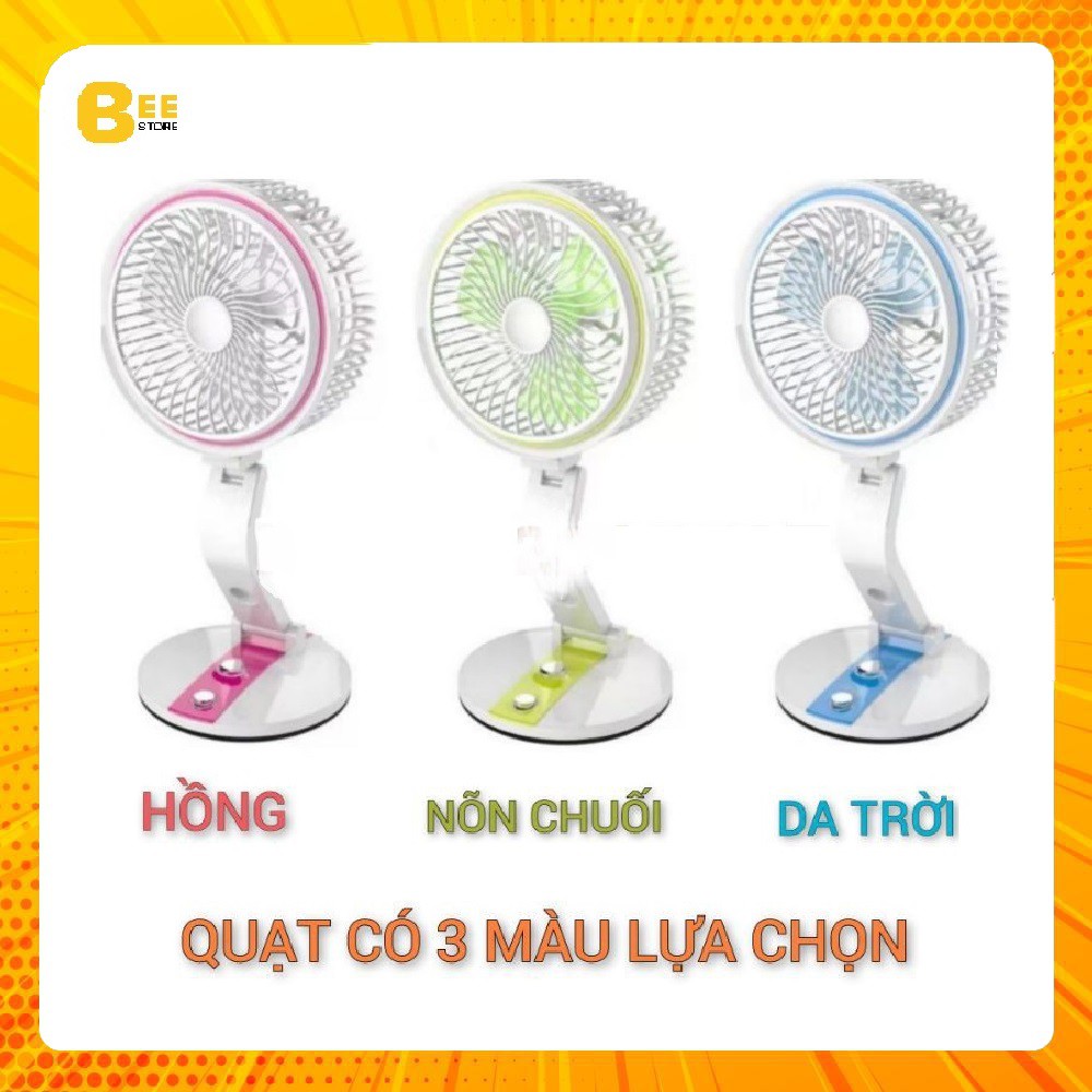 Quạt tích điện gấp gọn để bàn mini nhỏ gọn xoay 180° Mayor Wolf giá tốt