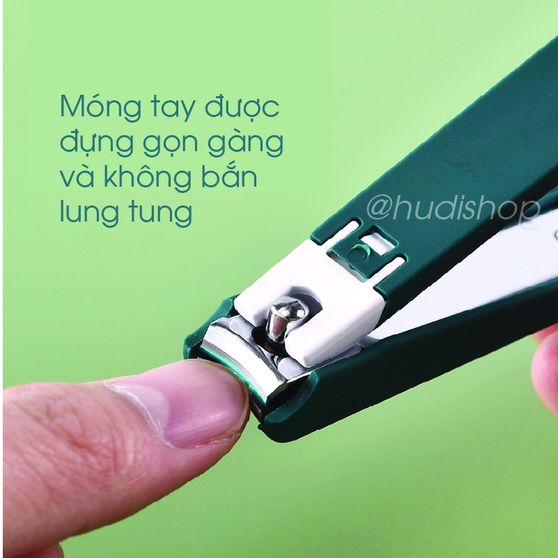 Bộ bấm móng tay có ngăn đựng Set 2 mon cắt móng tiện lợi thiết kế thông minh