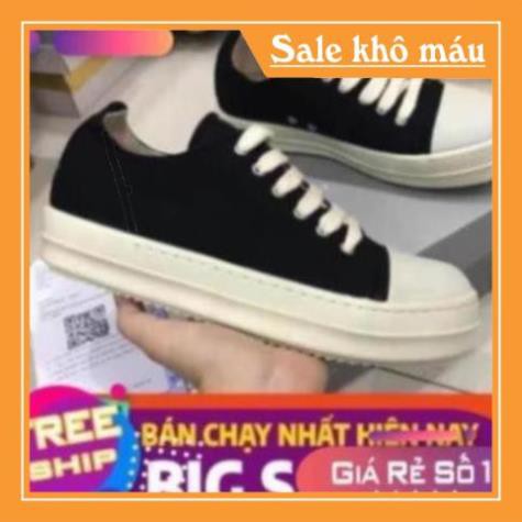 [Sale 3/3] [ 💝 GIÁ SALE] Giày rick owen cổ thấp 🌟  R🔥E🔥P 1:1 VN đế thơm Full box + Bill Sale 11 :