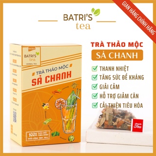 Trà thảo mộc Sả Chanh thanh nhiệt, giải cảm, tăng sức đề kháng, hỗ trợ giảm cân - Hộp 100g (10gói/ Hộp)