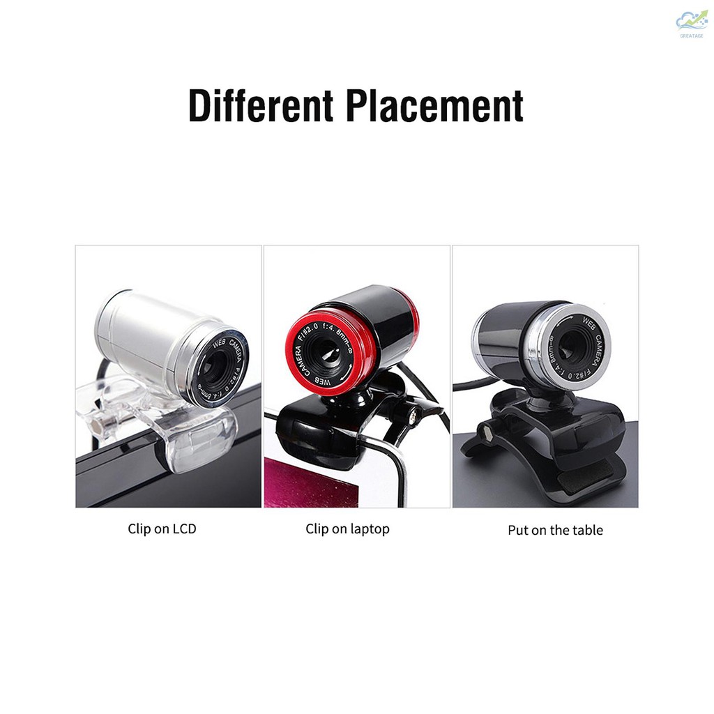 Webcam Usb 2.0 0.3 Triệu Pixels Có Thể Xoay 360 Độ Cho Máy Tính | BigBuy360 - bigbuy360.vn