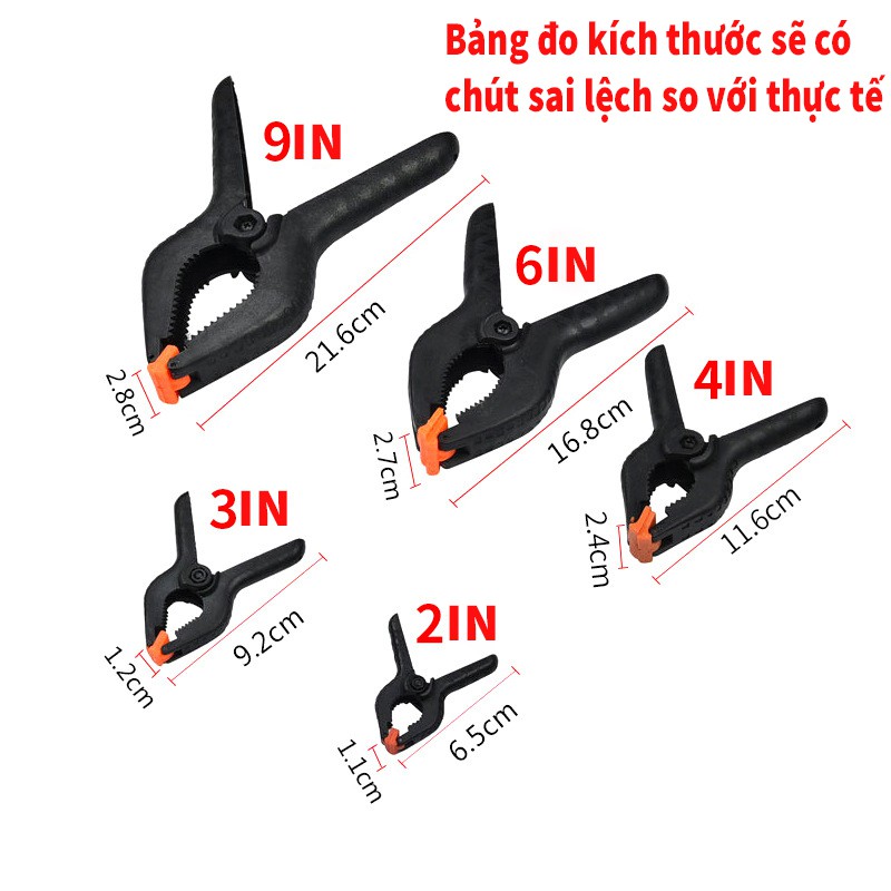 Kẹp phông nền chụp ảnh Studio nhiều kích thước 7cm/10cm/15cm/22cm - hàng chính hãng Refutuna