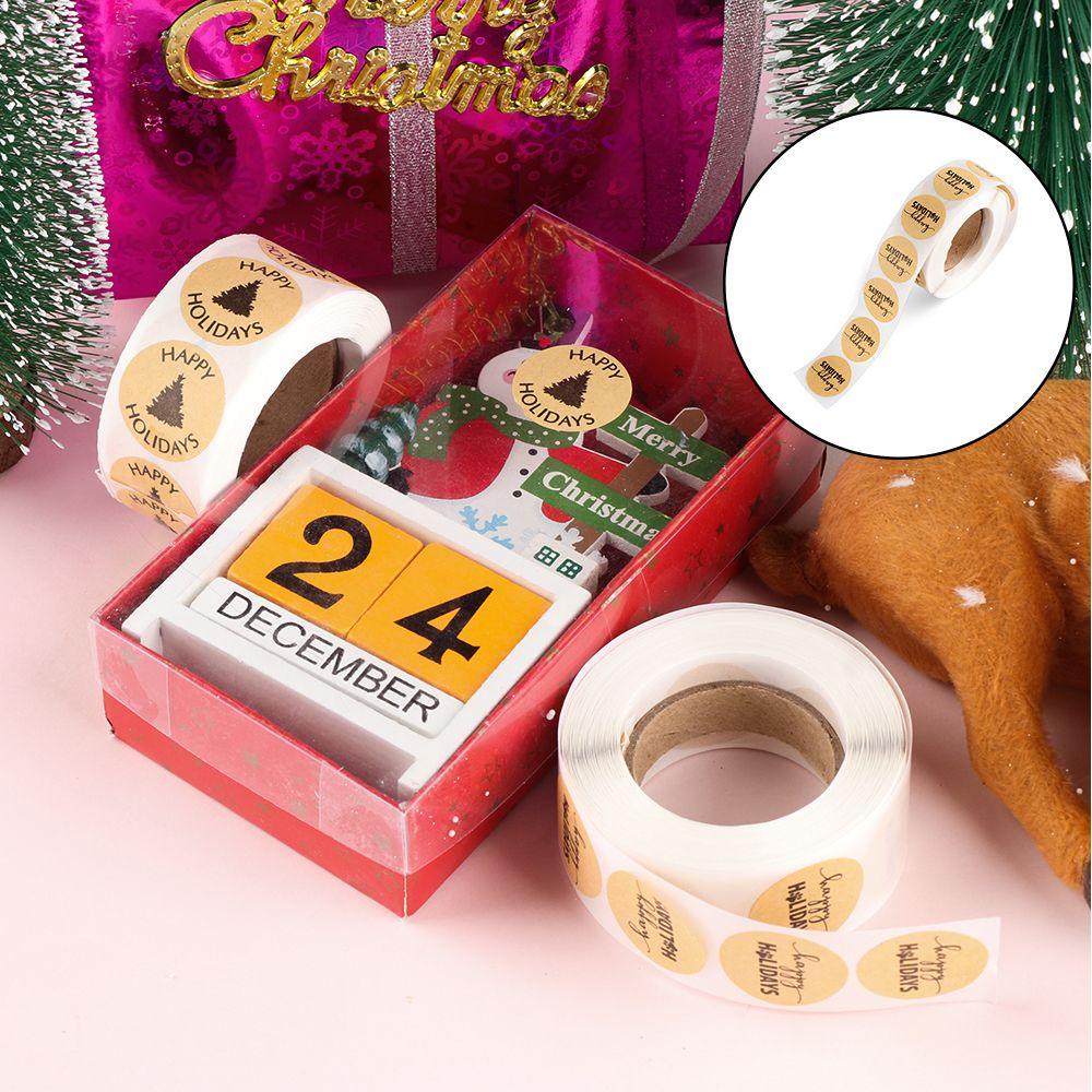 Set 1 / 500 Miếng Dán Trang Trí Túi Bánh Quy / Quà Tặng In Chữ Handmade with Love Xinh Xắn