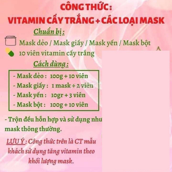 Combo 10 Viên kích trắng cấp tốc, viên cấy trắng nhanh gấp 10 lần