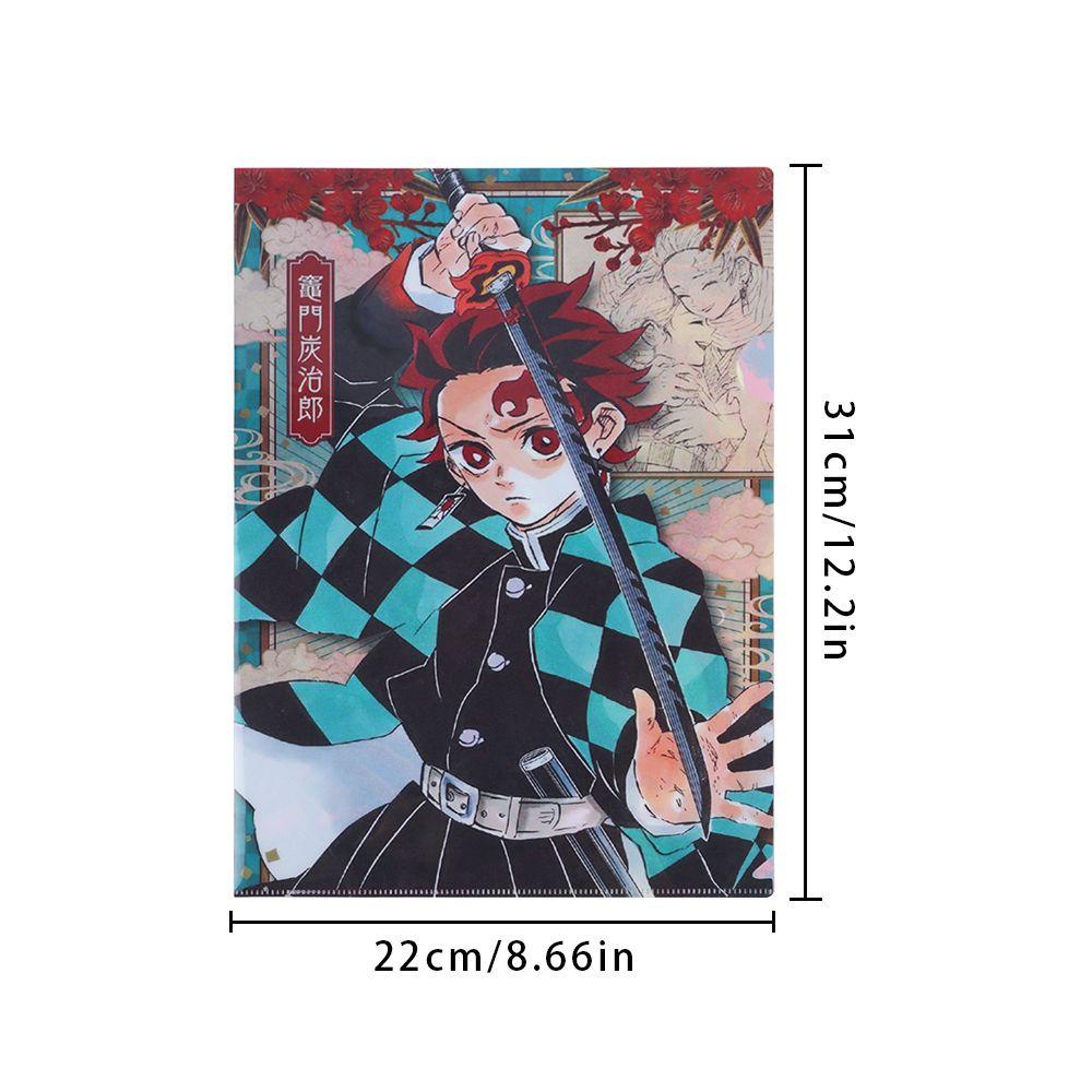 PISTA Bìa Nhựa PVC Họa Tiết Hoạt Hình Anime Demon Slayer Độc Đáo