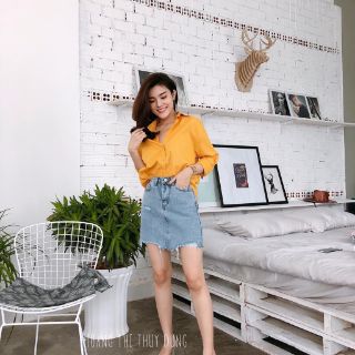 Áo sơ mi lụa tay dài