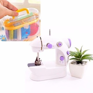 Máy may Mini gia đình tặng kèm 1 hộp kim chỉ 31 món