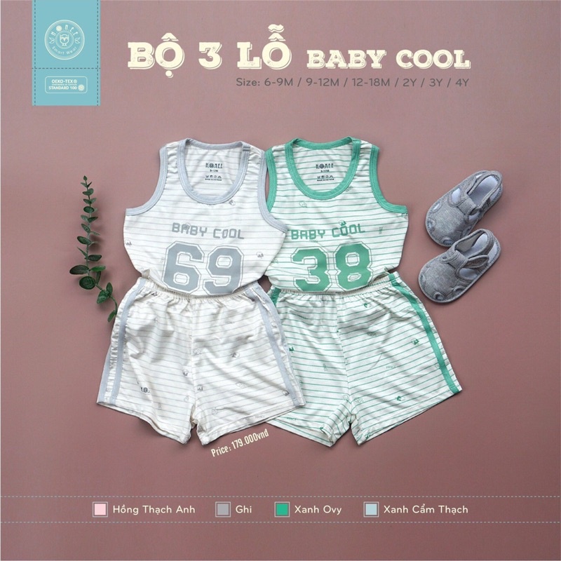 HRNEE - Bộ quần áo ba lỗ BabyCool LIC11BCNSC