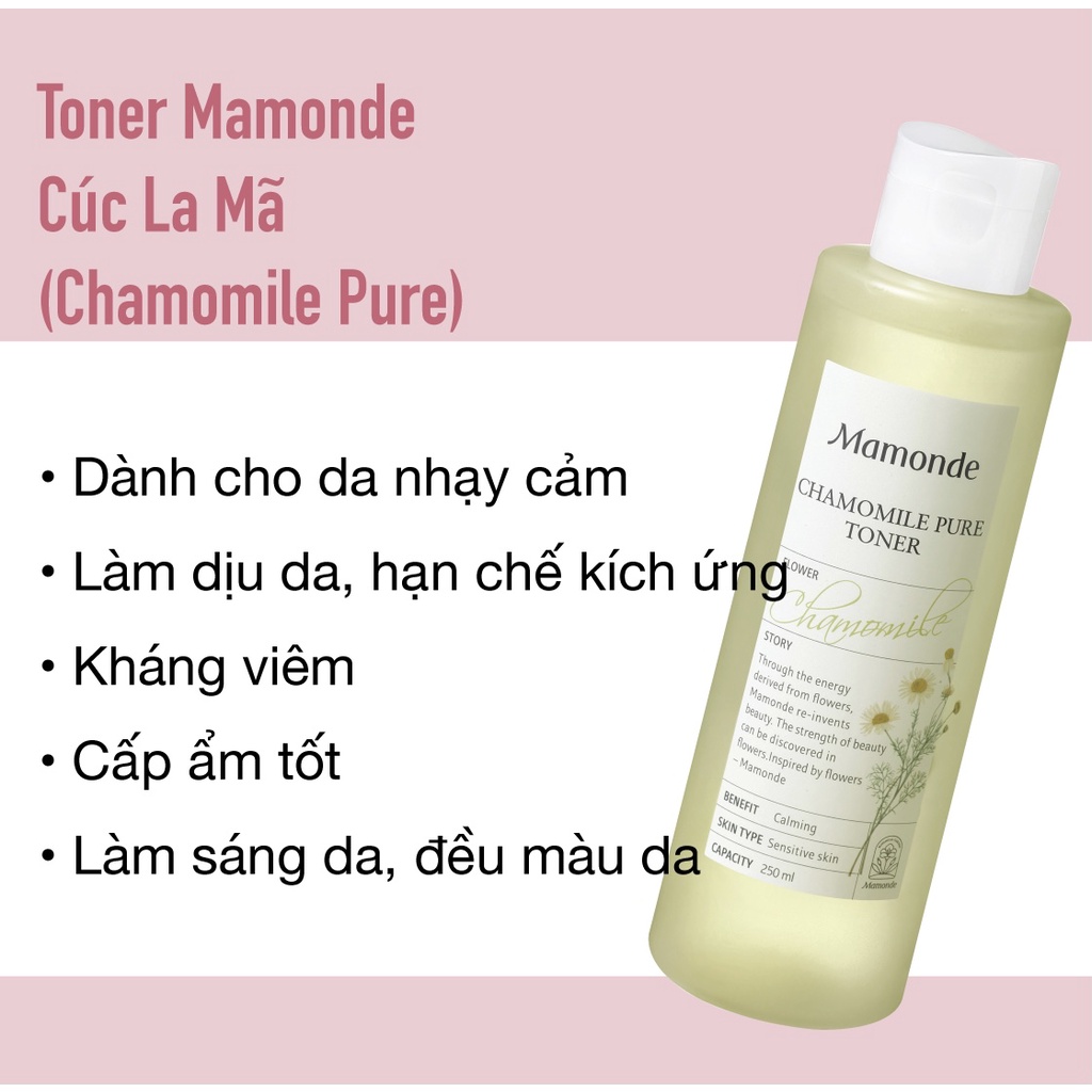 (SALE DATE)Nước cân bằng làm dịu da nhạy cảm Mamonde Toner 250ml