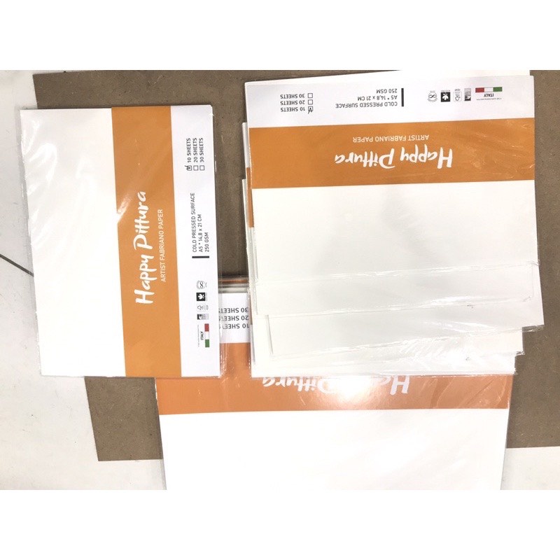 Giấy vẽ màu nước Happy A5/A4 250gsm