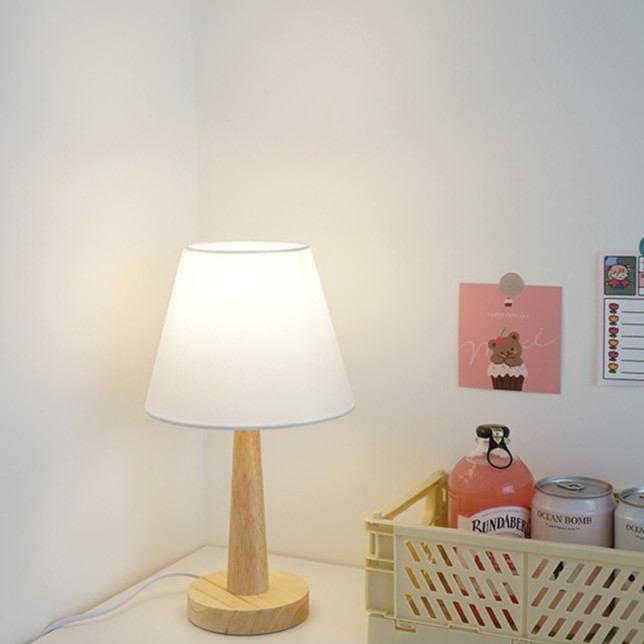 Đèn đầu giường, đèn ngủ chân gỗ phong cách Nhật Bản / tối giản / heiwa.room