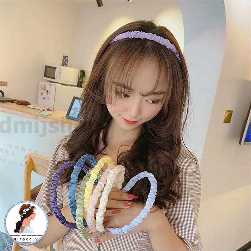 [Bờm Tóc] Băng Đô Cài Tóc Vải Canvas Cỡ Lớn Nhiều Màu Phong Cách Retro Hàn Quốc