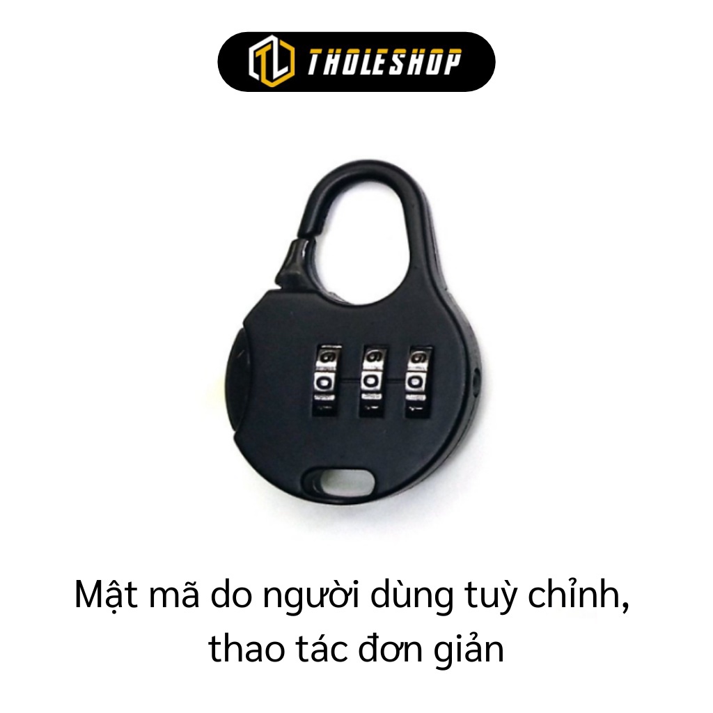 [SGD] Ổ Khóa Balo - Khóa Số Hành Lý, Vali, Túi Xách Mini Chống Trộm, 3 Mật Mã  4043