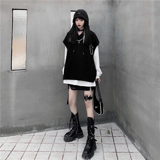 Set hoodie ghile phối sweater full phụ kiện | BigBuy360 - bigbuy360.vn