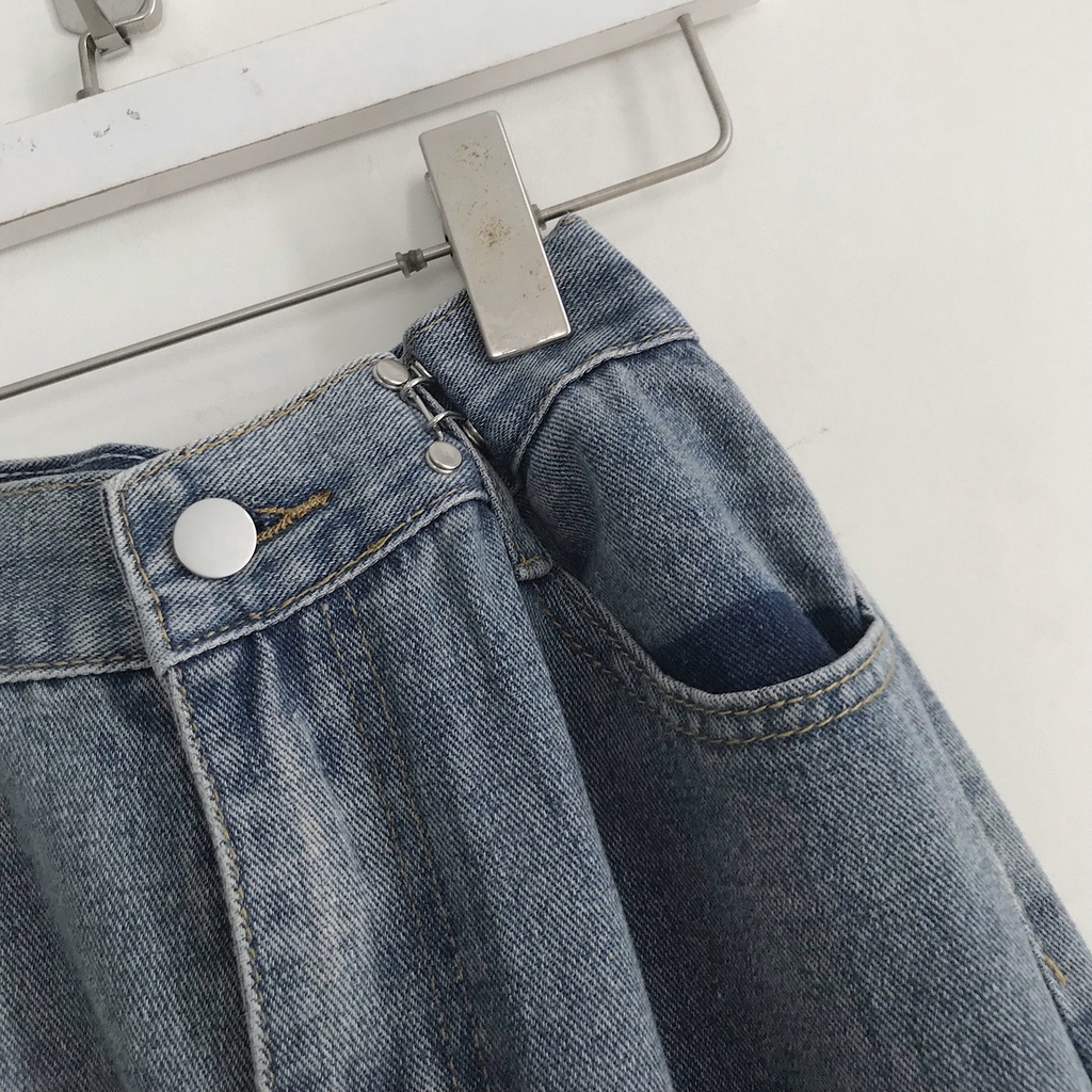 Quần Jean Nữ Cá Tính GALA  Ống Rộng JEM CLOSET Thiết Kế Eo Cài Siêu Hách Dáng Style Hàn Dễ Phối Đồ 2908