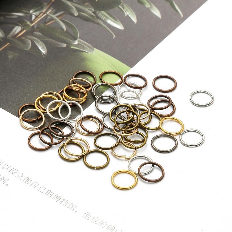 100 khoen tròn nối trang sức 5mm thiết kế phụ kiện thời trang thủ công