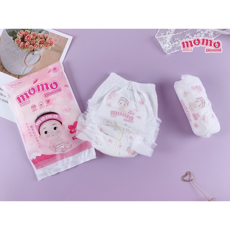 Bỉm Momo Diamond/TARO Organic dán/quần S64/M62/M60/L54/XL50/XXL48/XXXL46