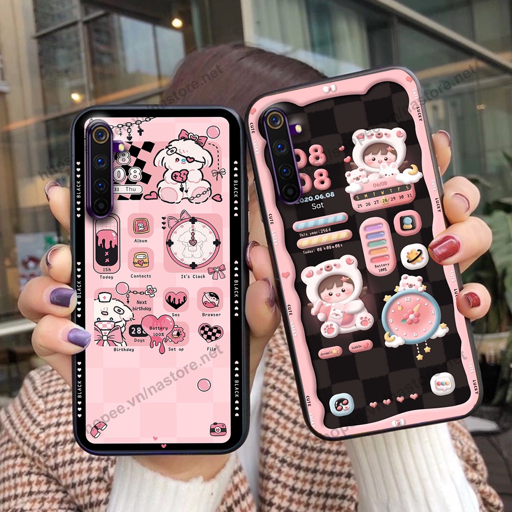 Ốp lưng Realme 6 / Realme 6 Pro gấu, đồng hồ dễ thương cute giá rẻ