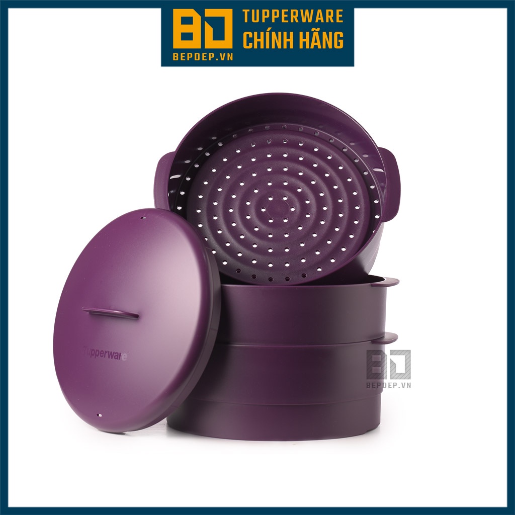 Xửng hấp Tupperware - Xửng tím 3 tầng