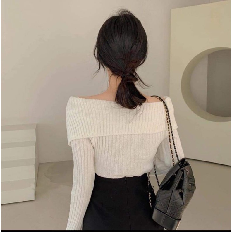 ÁO LEN TRỄ VAI TIỂU THƯ