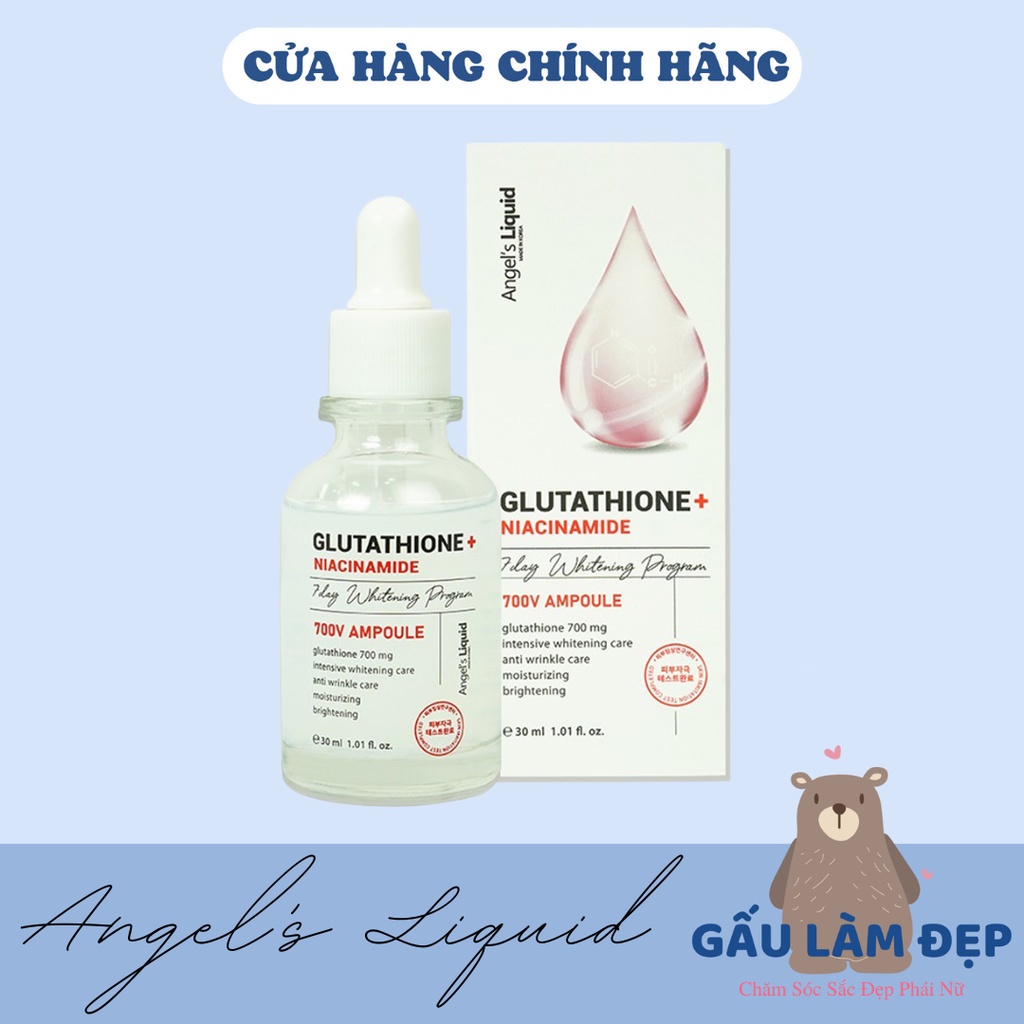 Serum Dưỡng Trắng 7day glutathione+ Niacinamide Angel's Liquid - 30ML