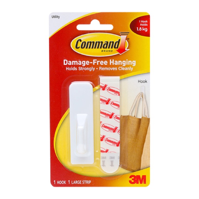 Móc dán treo tường 300g+900g+1,8kg Command
