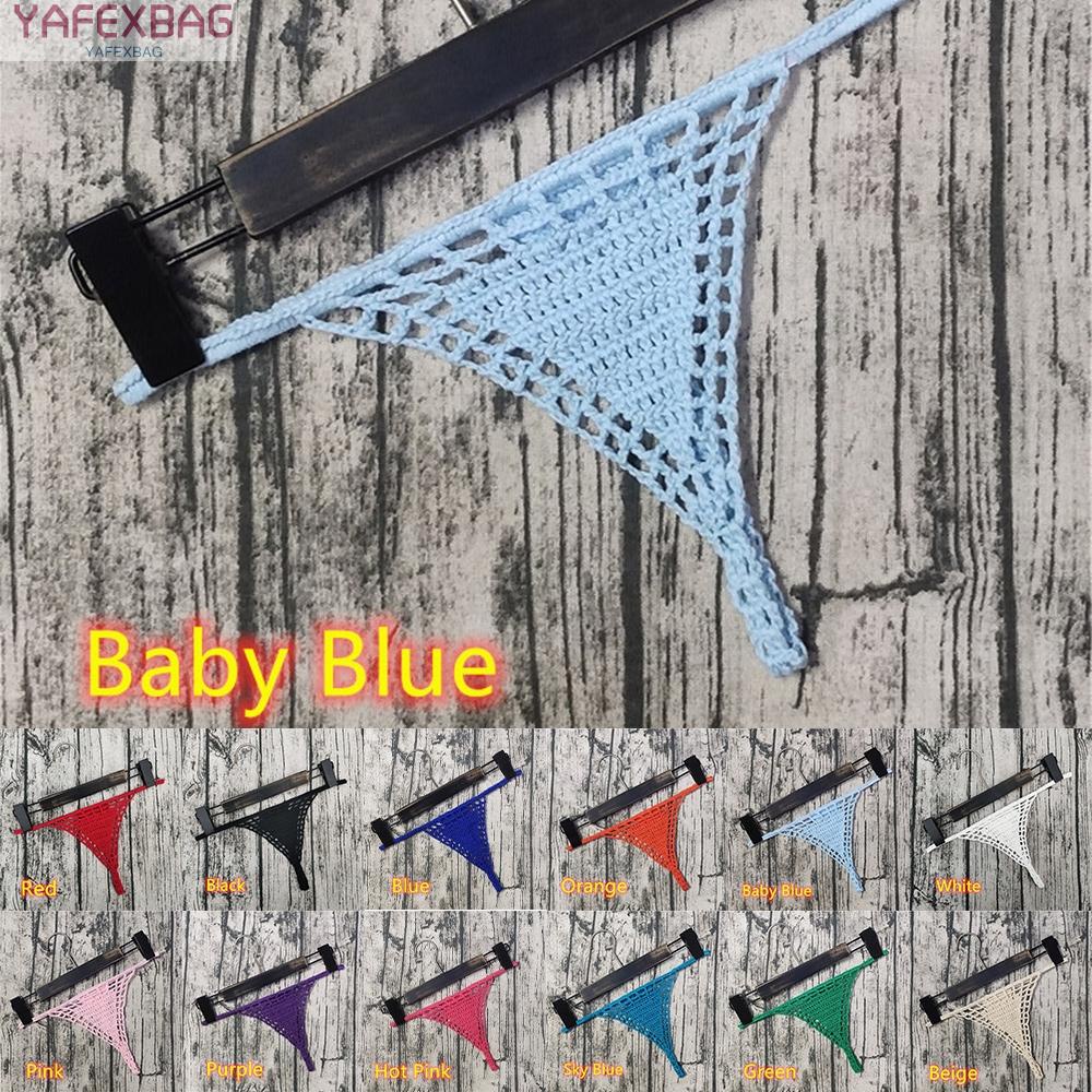 Women Panties Bikini Briefs Hand Crochet Knitted Panties Micro Swimwear
