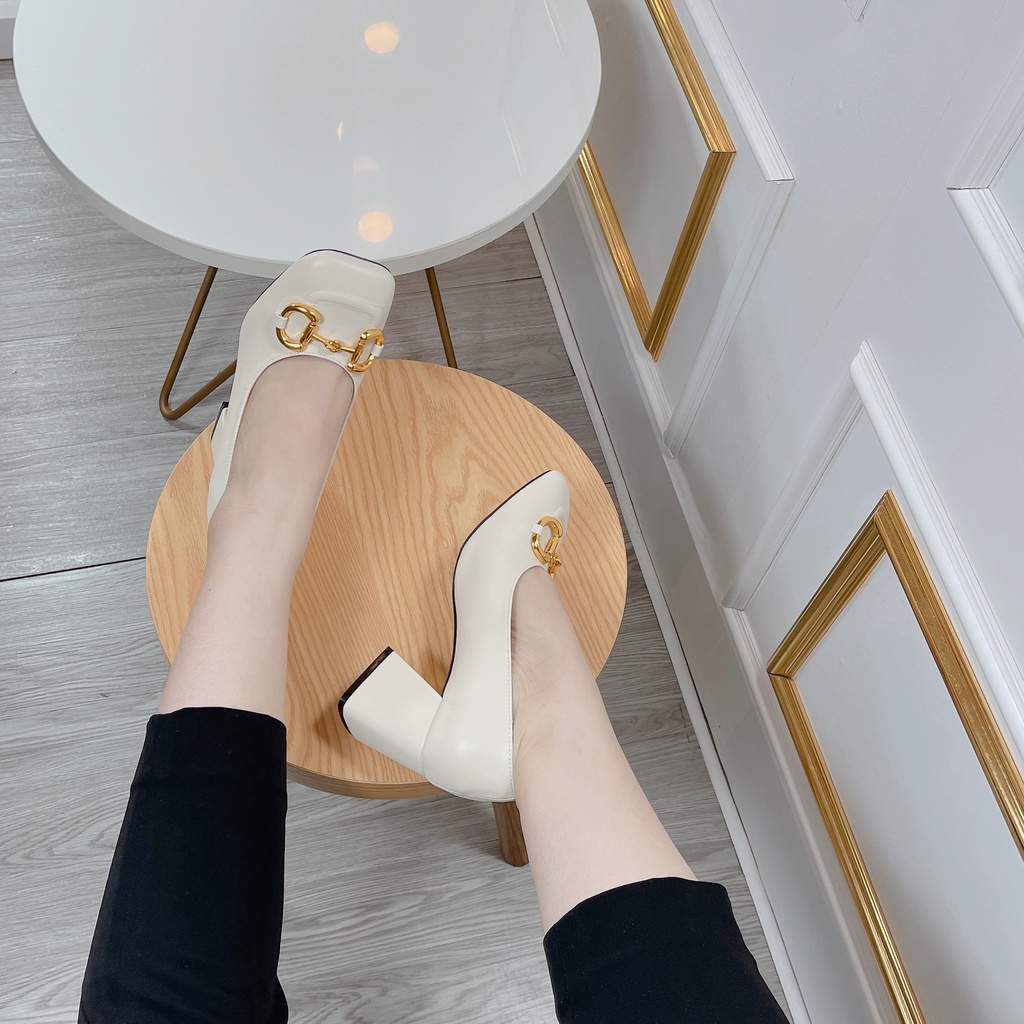 Giày guc mũi vuông gót vuông hàng super fullbox bill túi giấy