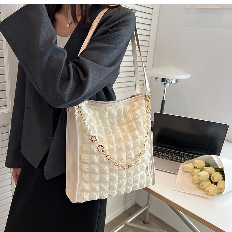 Túi Đeo Vai Cỡ Lớn Họa Tiết Kẻ Sọc Thời Trang Dễ Phối Đồ Cho Nữ