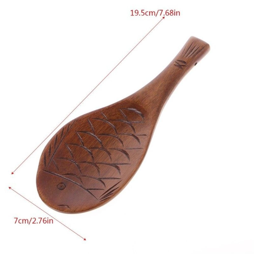 Epoch Muỗng Múc Cơm Bằng Gỗ Tre Không Độc Hại Hình Cá Sáng Tạo