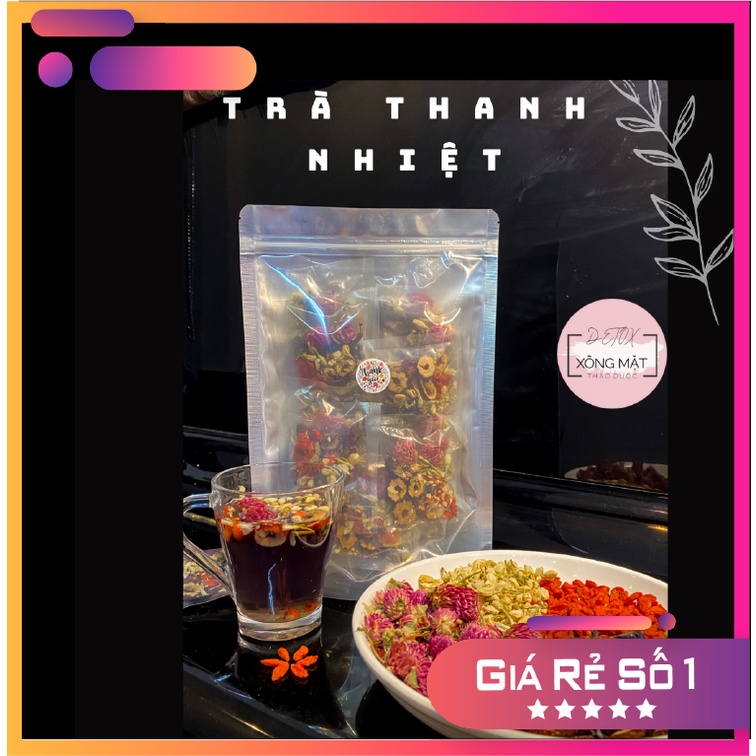 SET 30 gói TRÀ DƯỠNG NHAN + tặng bình thủy tinh 500ml đẹp da, dễ ngủ