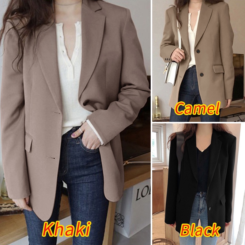 Áo Blazer ZANZEA thiết kế cổ bẻ và hàng nút cài thời trang công sở cho nữ