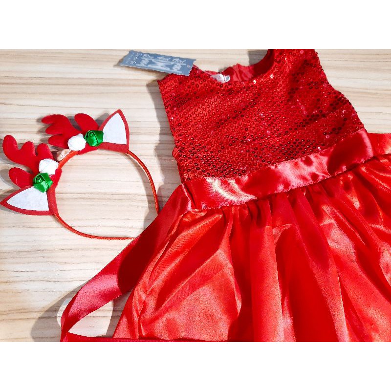 Đầm Noel kèm băng đô xinh cho bé