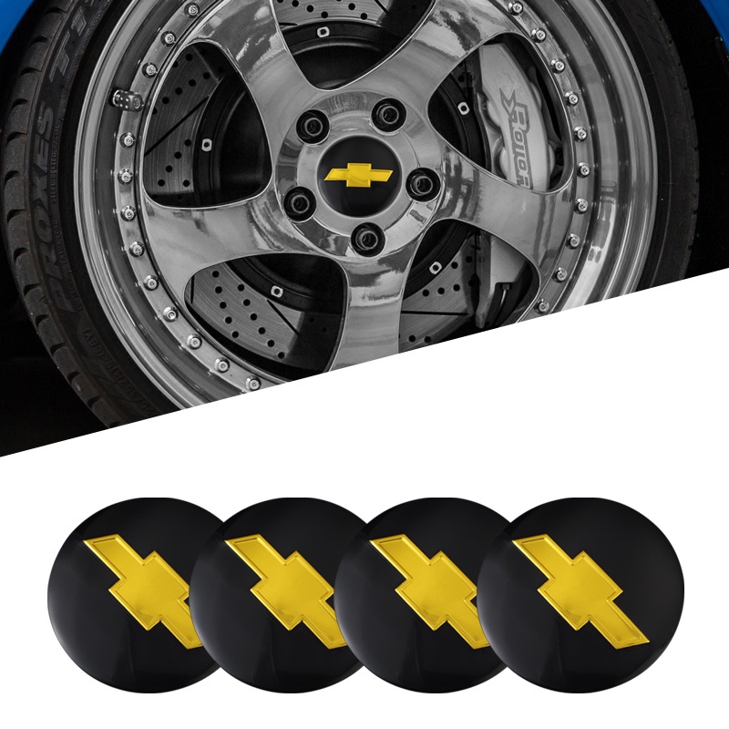 Bộ 4 Miếng Dán Trang Trí Trục Bánh Xe Ô Tô Chevrolet Trax Sonic Cruze Malibu Tahoe Impala Equinox Suburban Traverse