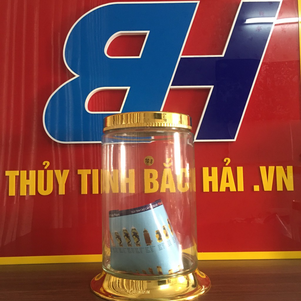 BÌNH THỦY TINH VÀ HŨ THỦY TINH NGÂM RƯỢU HS10.8L-THỦY TINH KHÔNG CHÌ- THỦY TINH BẮC HẢI