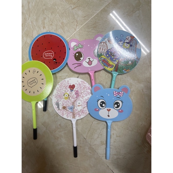 Bút quạt ngắn các mẫu( bút bi mực xanh)