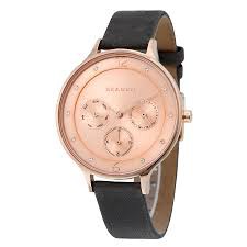 [Chính Hãng - Free ship - Không ưng hoàn tiền] Đồng hồ nữ Skagen Skw2392 dây da 6 kim ( Pink_Black ), BESTPRICE