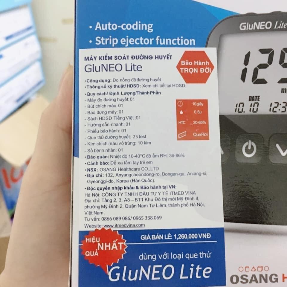 Máy đo đường huyết GluNEO Lite