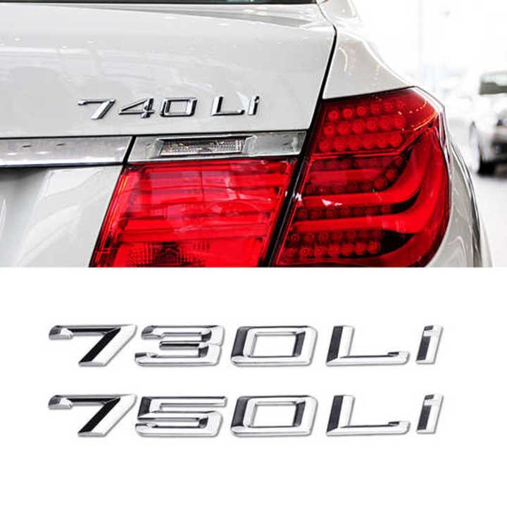 Decal tem chữ inox 730LI, 740LI và 750LI