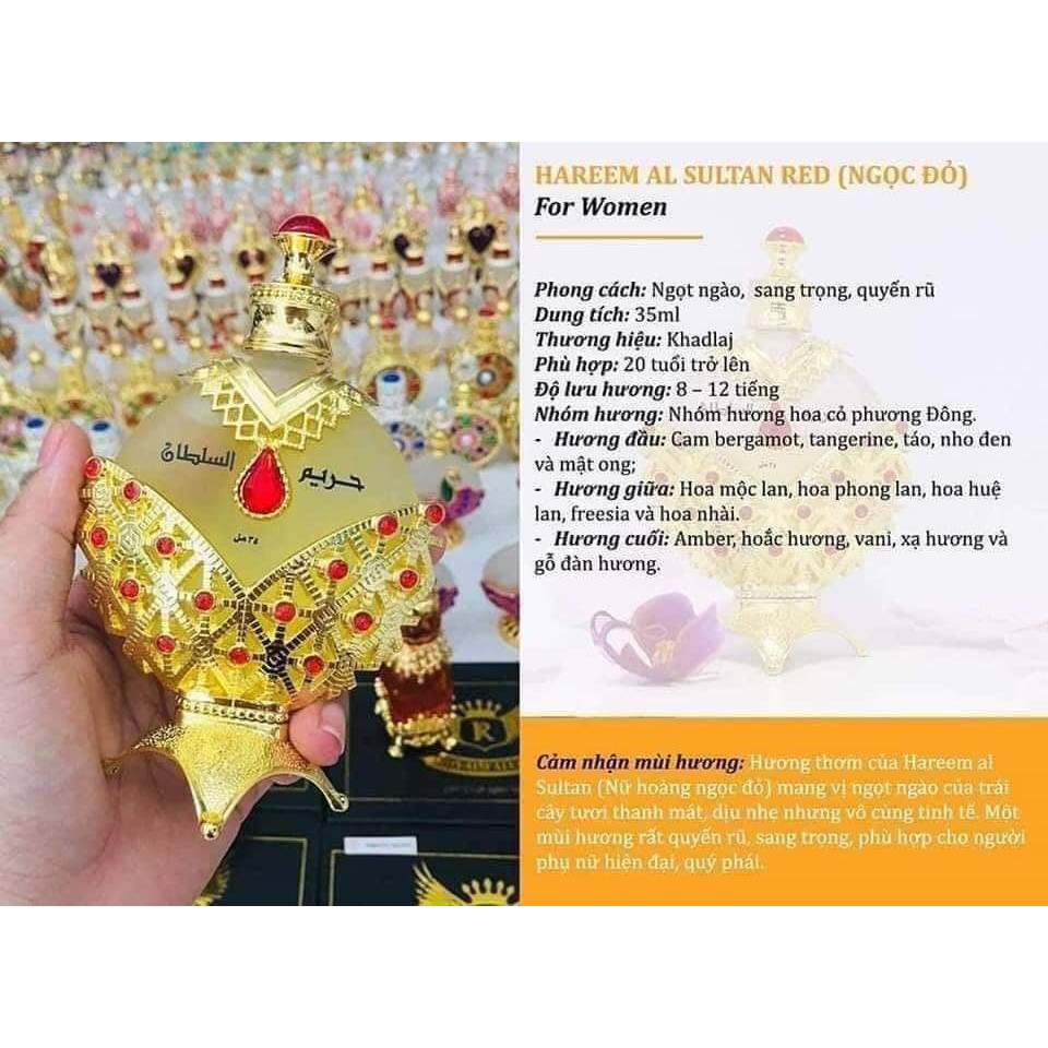 Tinh dầu nước hoa Nội địa Dubai Công Chúa Vàng ( Nữ Hoàng Đỏ ) 35ml | BigBuy360 - bigbuy360.vn