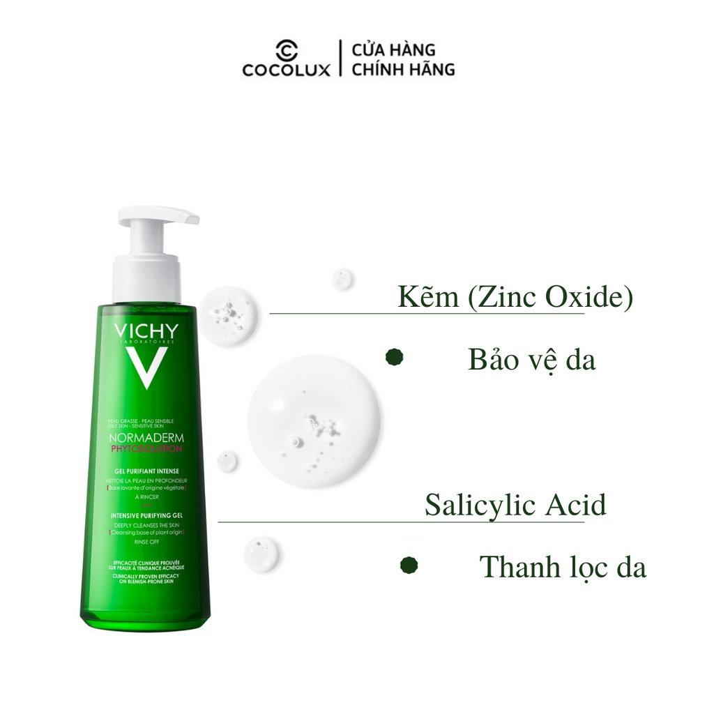 Sữa Rửa Mặt Vichy Gel Sạch Sâu Giảm Bã Nhờn 400ml