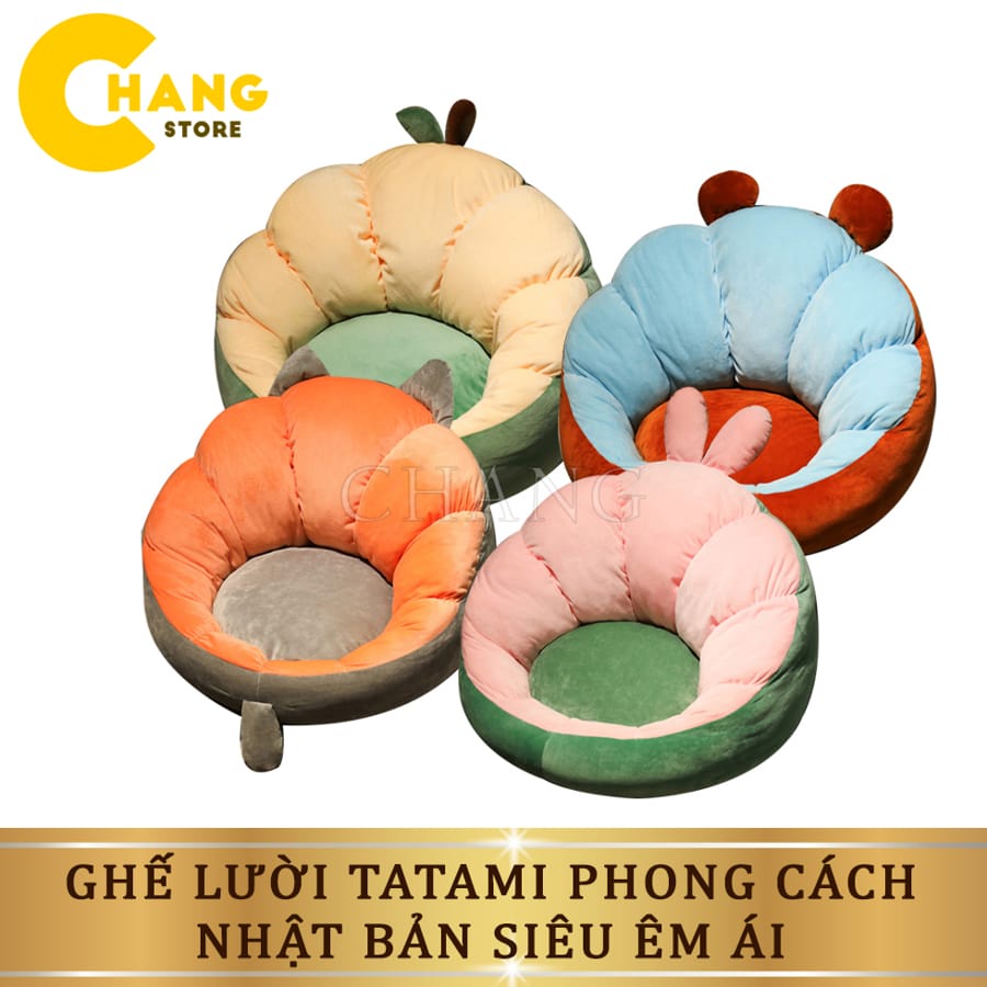 Đệm Lót Ghế Lười, Ghế Dựa Tường, Ghế Đệm Ngồi Bệt Tatami Hình Con Vật Phong Cách Nhật Bản
